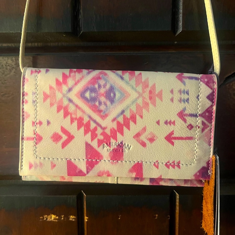 American Leather Co Multicolor Leather Crossbody